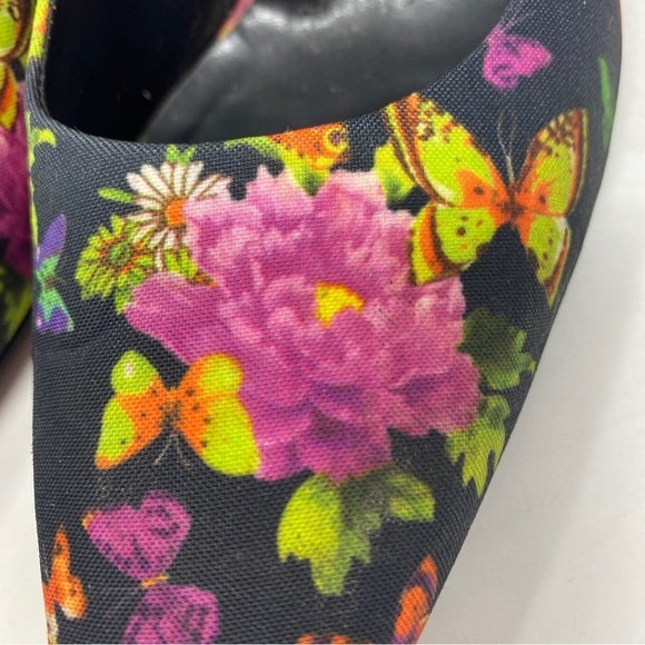 BCBGirls Floral Butterfly Spike Heels Size 8 Pointed Toe Barbiecore - Picture 4 of 9